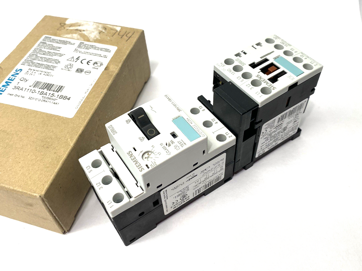 3RA1110-1BA15-1BB4 | Siemens Load Feeder, fuseless, Direct-on-line Starting 1.4-2A - New – Open box - Maverick Industrial Sales