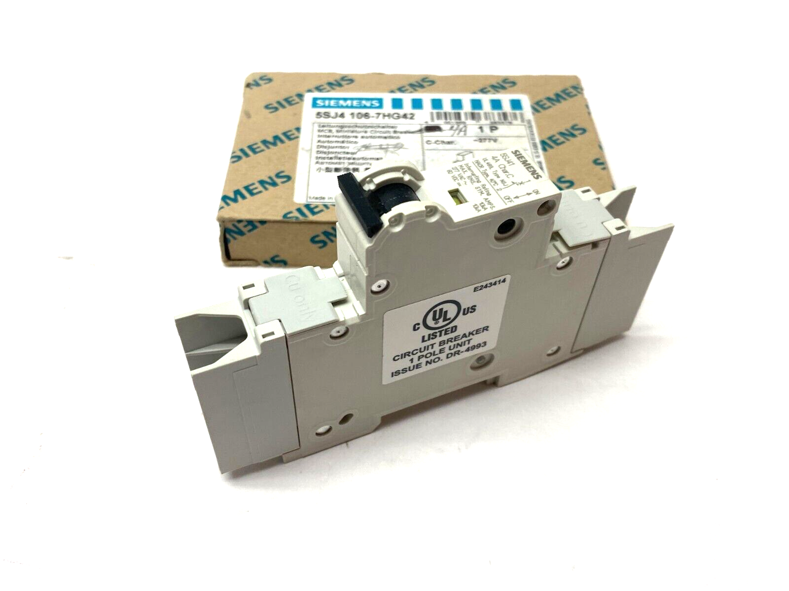 Siemens 5SJ4 106-7HG42 Miniature Circuit Breaker 4A 1-Pole 277V - Maverick Industrial Sales