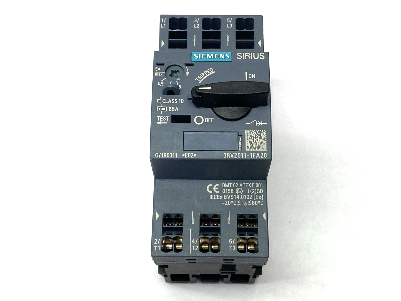 Siemens 3RV2011-1FA20 SIRIUS Motor Protector Circuit Breaker 690V 3,5-5,0A - Maverick Industrial Sales
