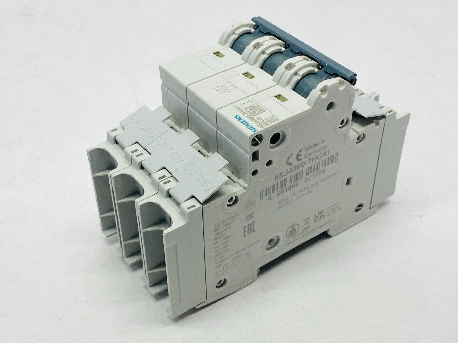 Siemens 5SJ4360-7HG41 Miniature Circuit Breaker 3-Pole 60A 240V - Maverick Industrial Sales