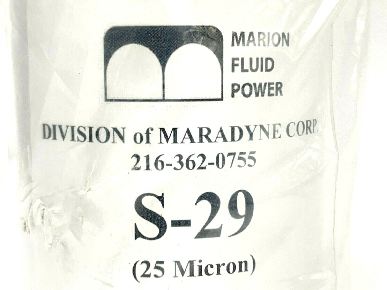 Marion Manufacturing S-29 Hydraulic 25 Micron Filter - Maverick Industrial Sales
