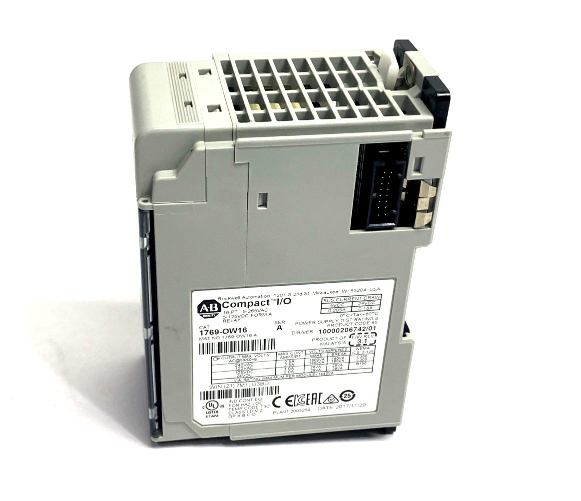 Allen Bradley 1769-OW16 Ser. A CompactLogix 16 Pt Digital Output Relay Module - Maverick Industrial Sales
