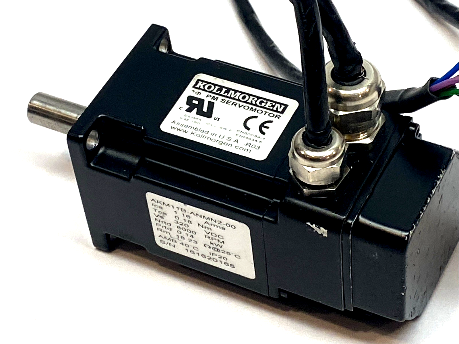 Kollmorgen AKM11B-ANMN2-00 Brushless AC Servo Motor 0.18Nm 8000RPM 320VDC - Maverick Industrial Sales