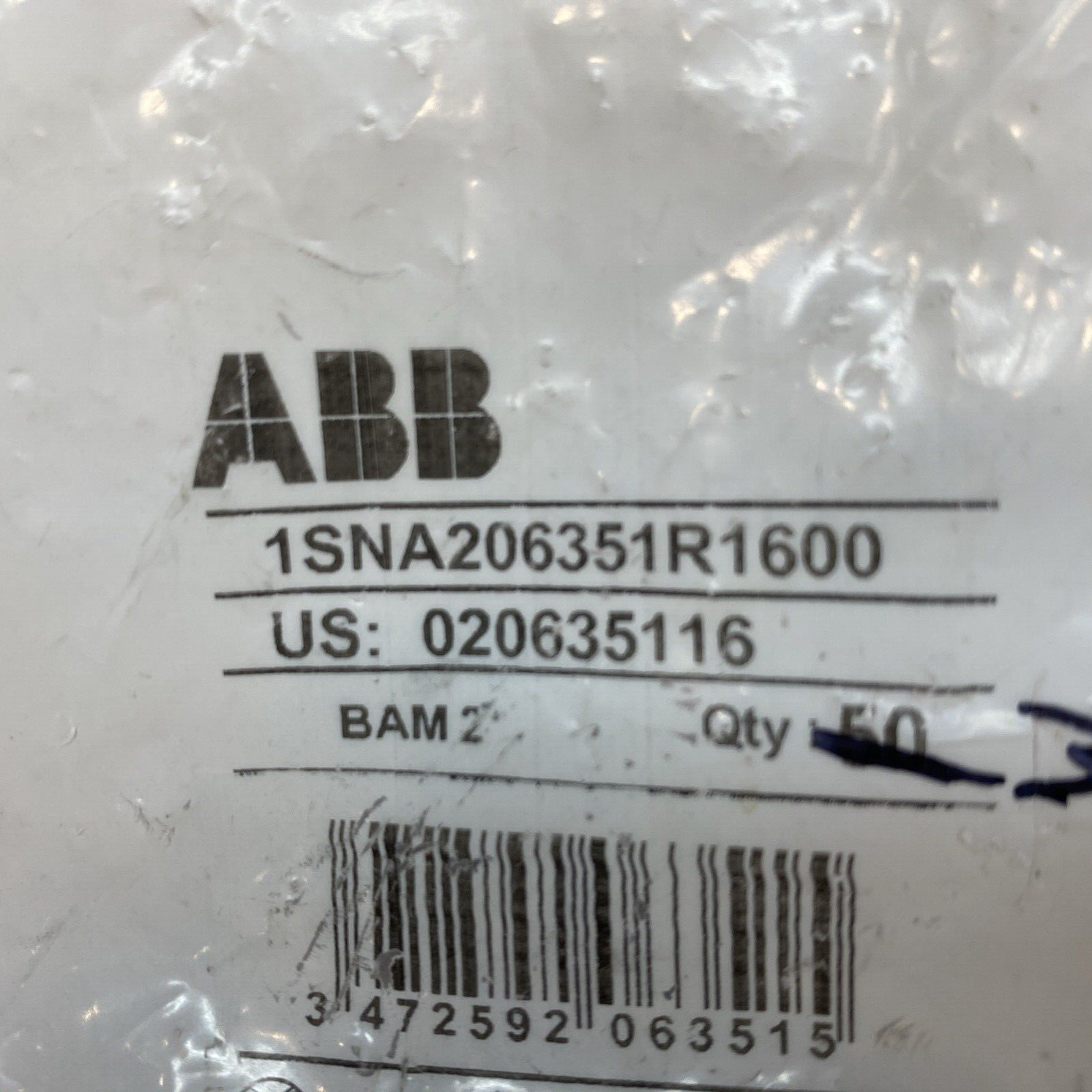 ABB 1SNA206351R1600 End Stop Terminal Block Gray PKG OF 38 - Maverick Industrial Sales