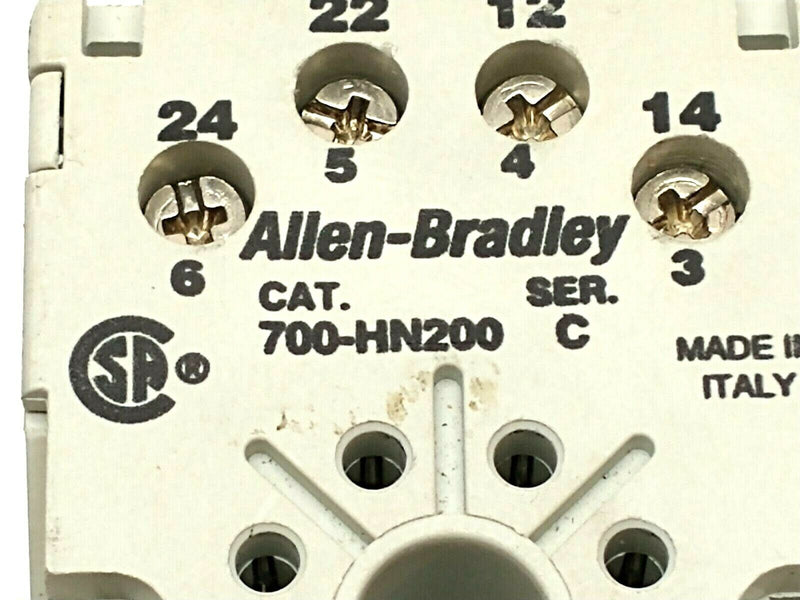 Allen Bradley 700-HA32Z24 Ser. C Ice Cube Relay w/ 700-HN200 Ser. C  Base Socket - Maverick Industrial Sales