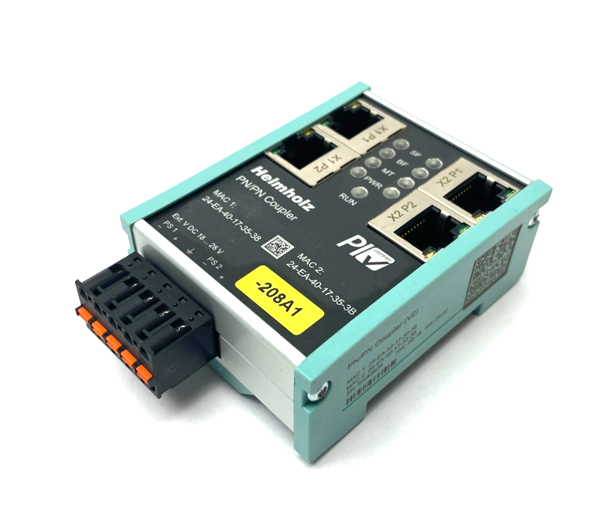 Helmholz 700-158-3PN02 PROFINET to PROFINET Coupler, PN/PN - Maverick Industrial Sales