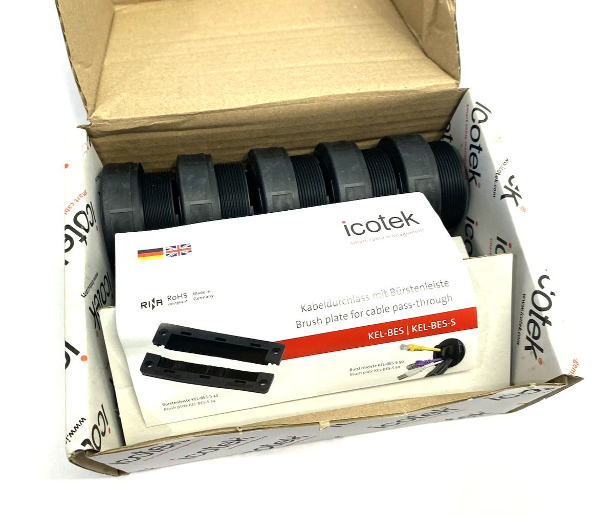 Icotek 45454 Black Round KVT-ER 50 Split Cable Gland for 2-Cables 5-PACK - Maverick Industrial Sales