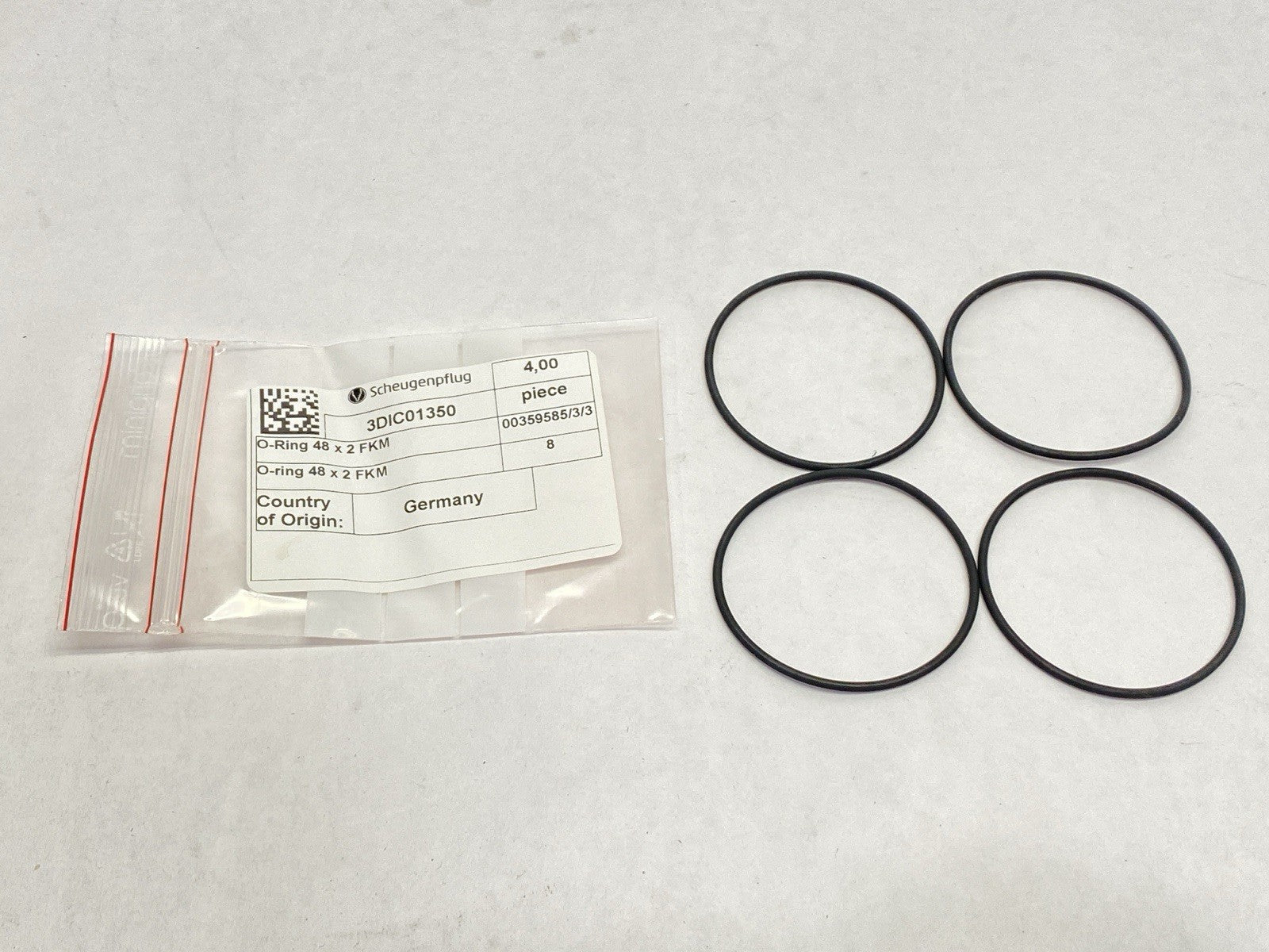 3DIC01350 | Scheugenpflug O-Ring VPE 10 48,0 x 2,0 FKM LOT OF 4 - New – Open box - Maverick Industrial Sales