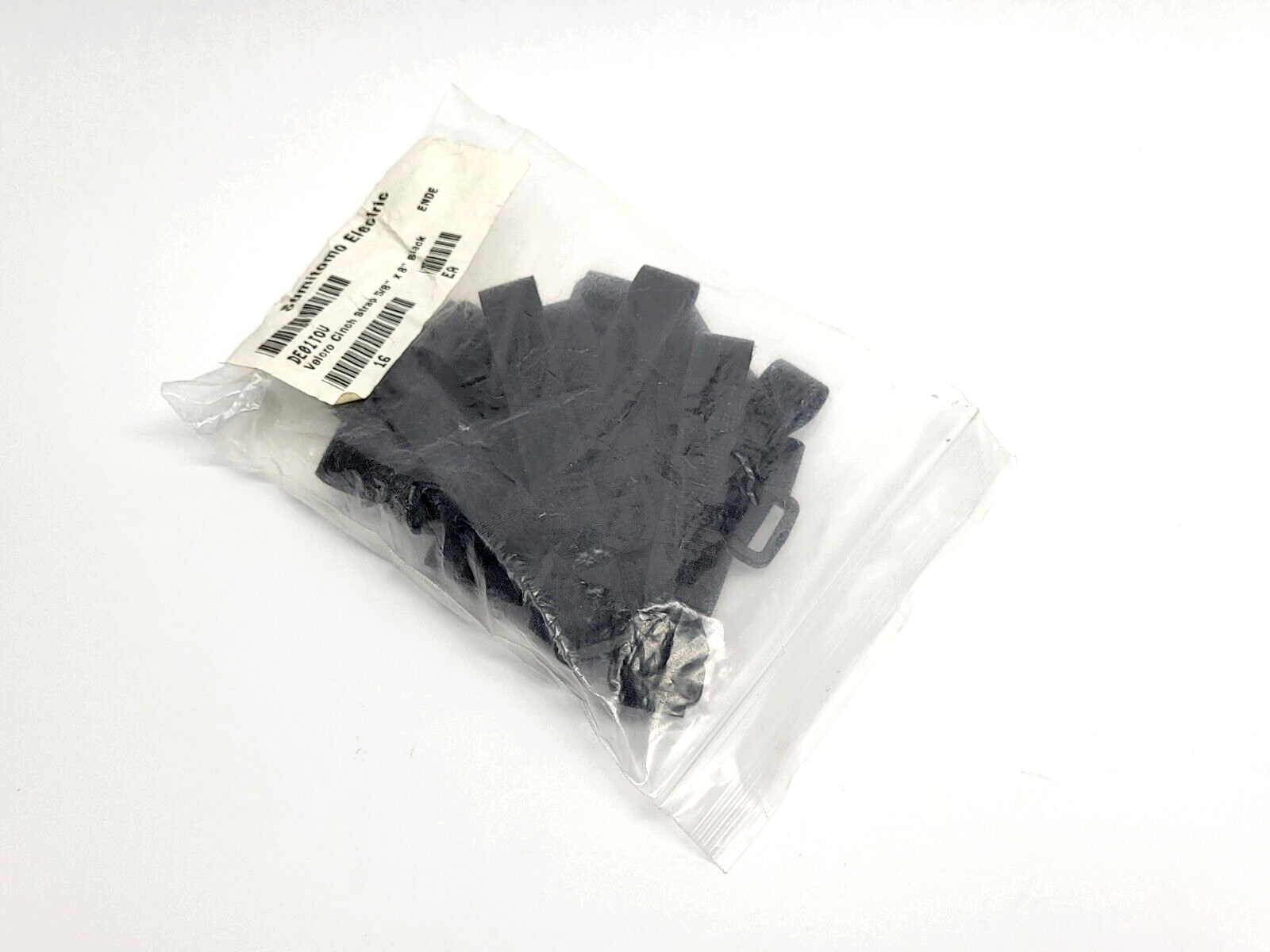 Sumimoto Electric DE01TOV Hook and Loop Cinch Strap 5/8" X 8" Black, LOT OF 16 - Maverick Industrial Sales
