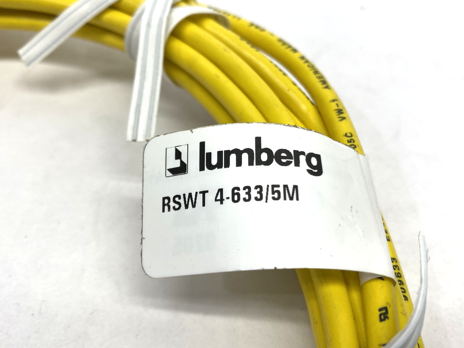 Lumberg Automation RSWT 4-633/5M Single-Ended M12 Male 4-Pin Cordset 600001941 - Maverick Industrial Sales