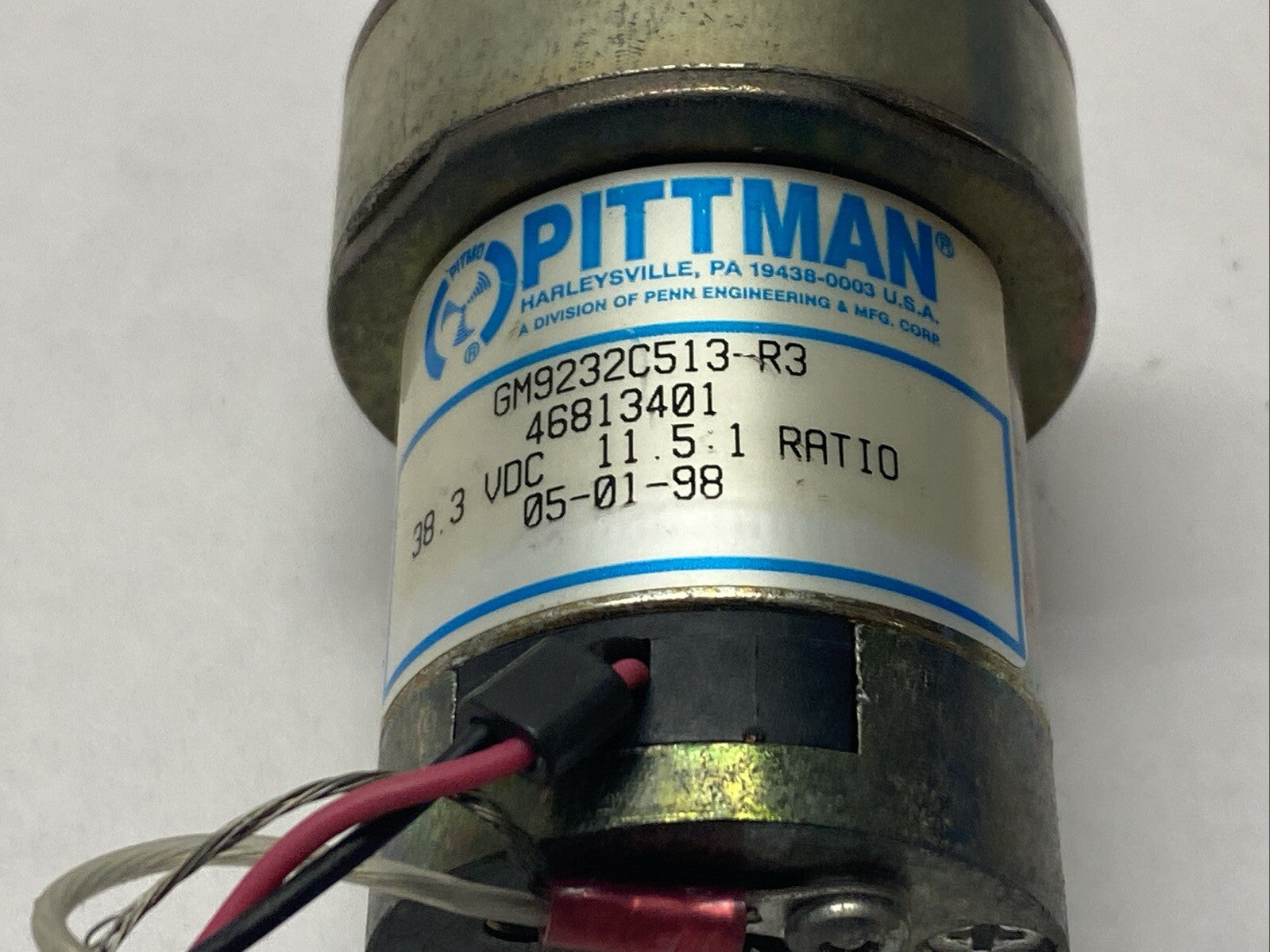 Pittman GM9232C513-R3 DC Gear Motor 11.5:1 Ratio 38.3VDC 46813401 - Maverick Industrial Sales