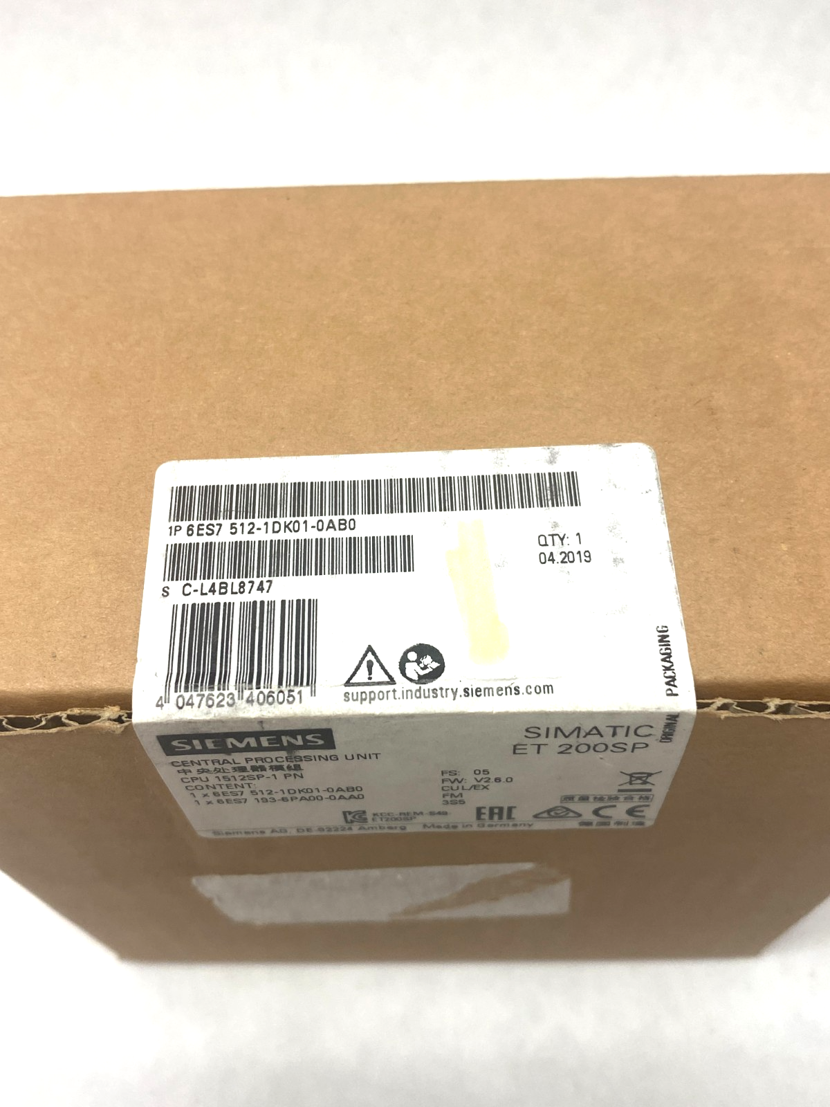 Siemens 6ES7 512-1DK01-0AB0 SIMATIC ET 200SP CPU Module 200kB 1Mb 1512SP-1 PN - Maverick Industrial Sales