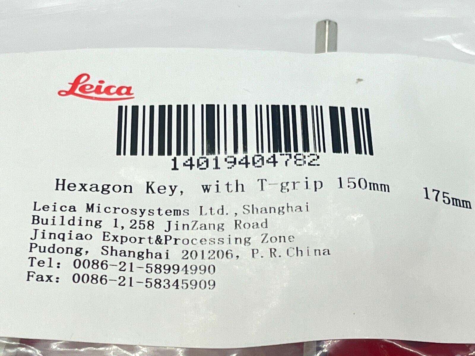 AMF 906Q-4X150 Leica Hexagon Key w/ T-Grip 4mm 175mm 14019404782 - Maverick Industrial Sales
