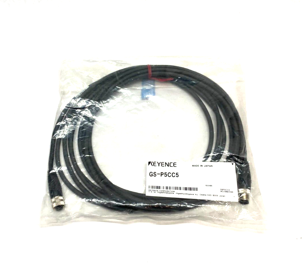 Keyence GS-P5CC5 Simple Function Extension Cordset M12 Connectors - Maverick Industrial Sales