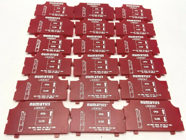 Numatics Red Lockout Pneumatic Valve Cover LOT OF 18