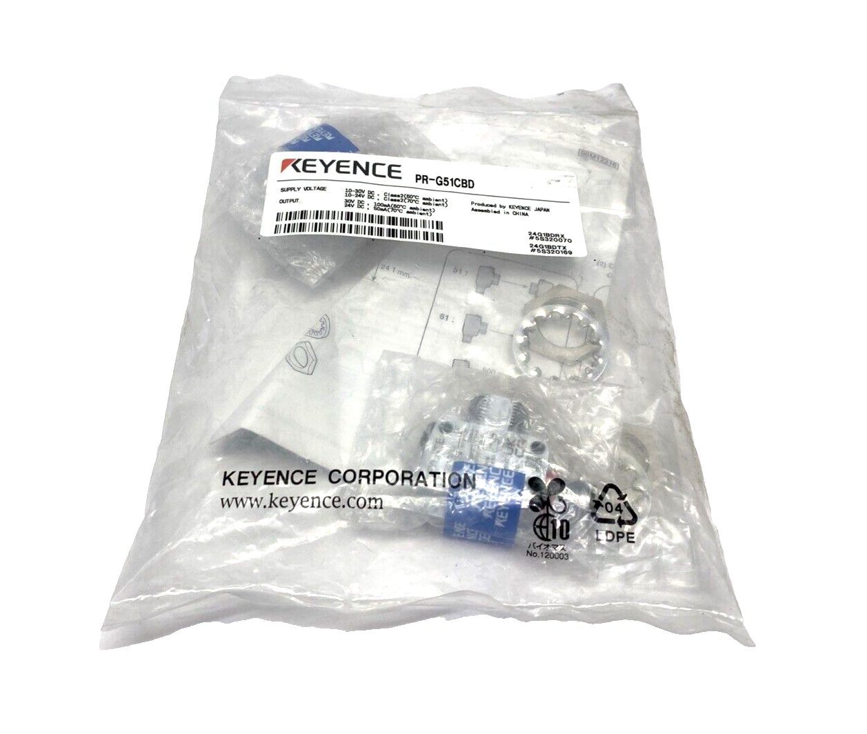 Keyence PR-G51CBD M18 Threaded Photoelectric Sensor, Transmitter & Receiver - Maverick Industrial Sales