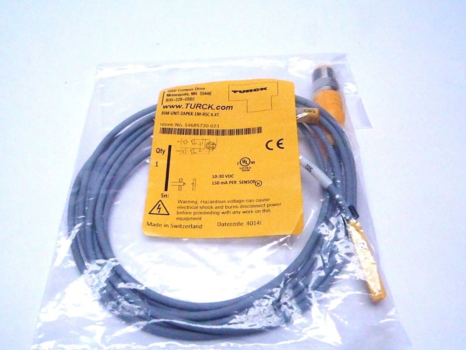 Turck BIM-UNT-2AP6X-1M-RSC 4.4T Magnetic Proximity Sensor 10-30 VDC 150mA - Maverick Industrial Sales