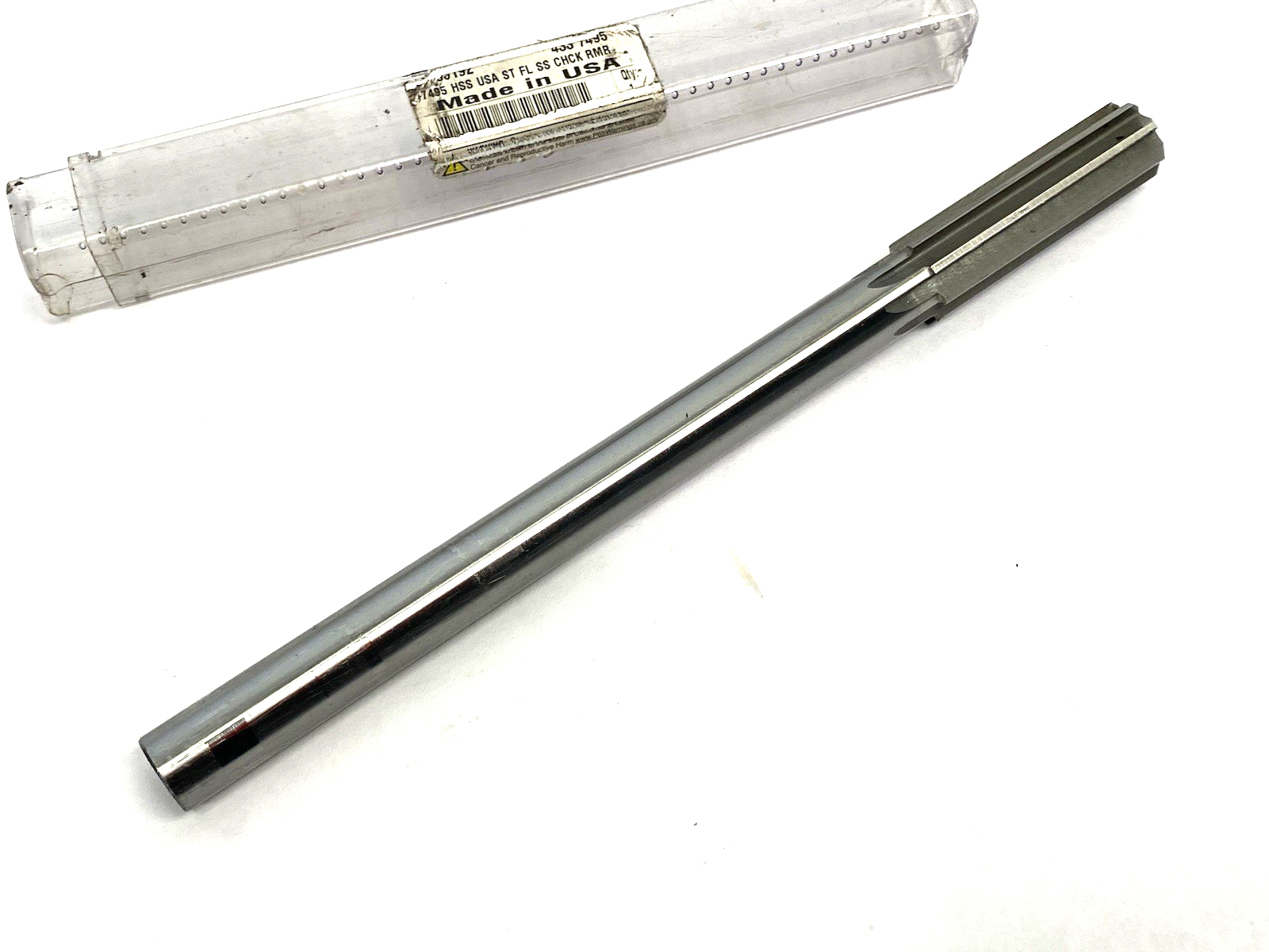 433-.7495 | Yankee HSS Chucking Reamer 8-Flutes 9-1/2" OAL - Used - Maverick Industrial Sales