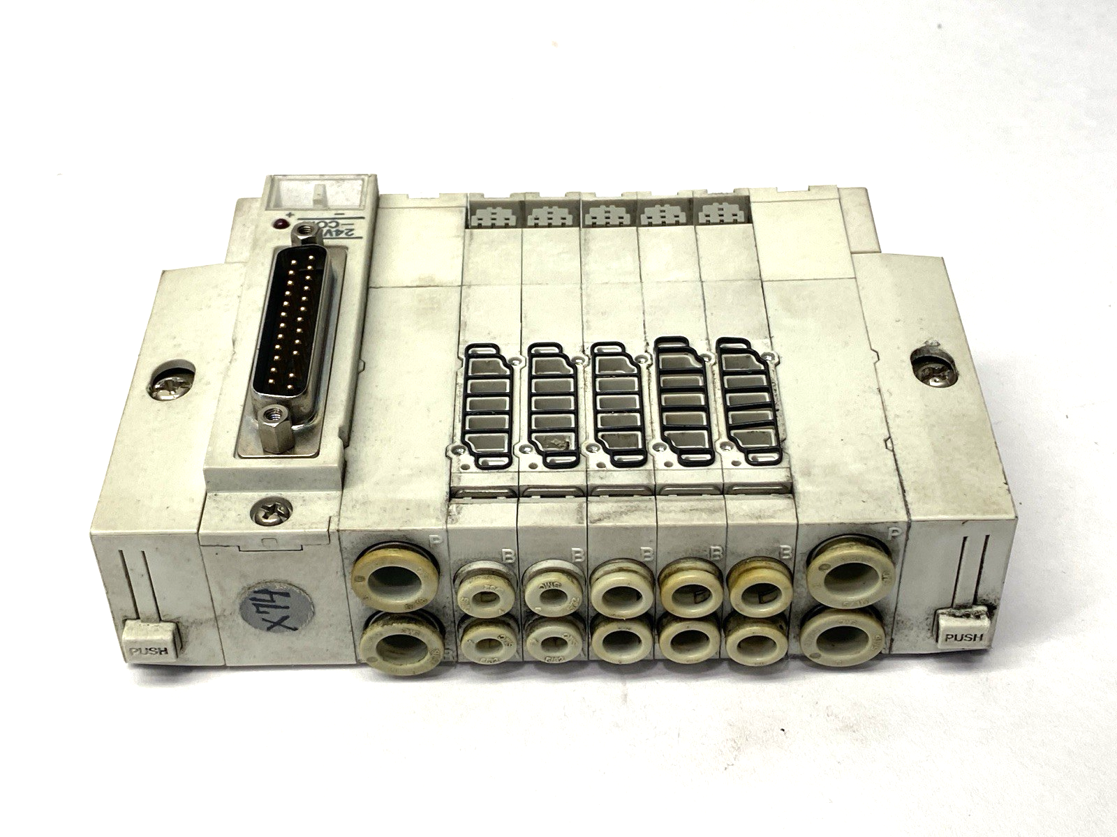 SMC SS5Y3-45NFD-05B-N3 Pneumatic Manifold Assembly 24VDC MISSING CONNECTOR PIN - Maverick Industrial Sales