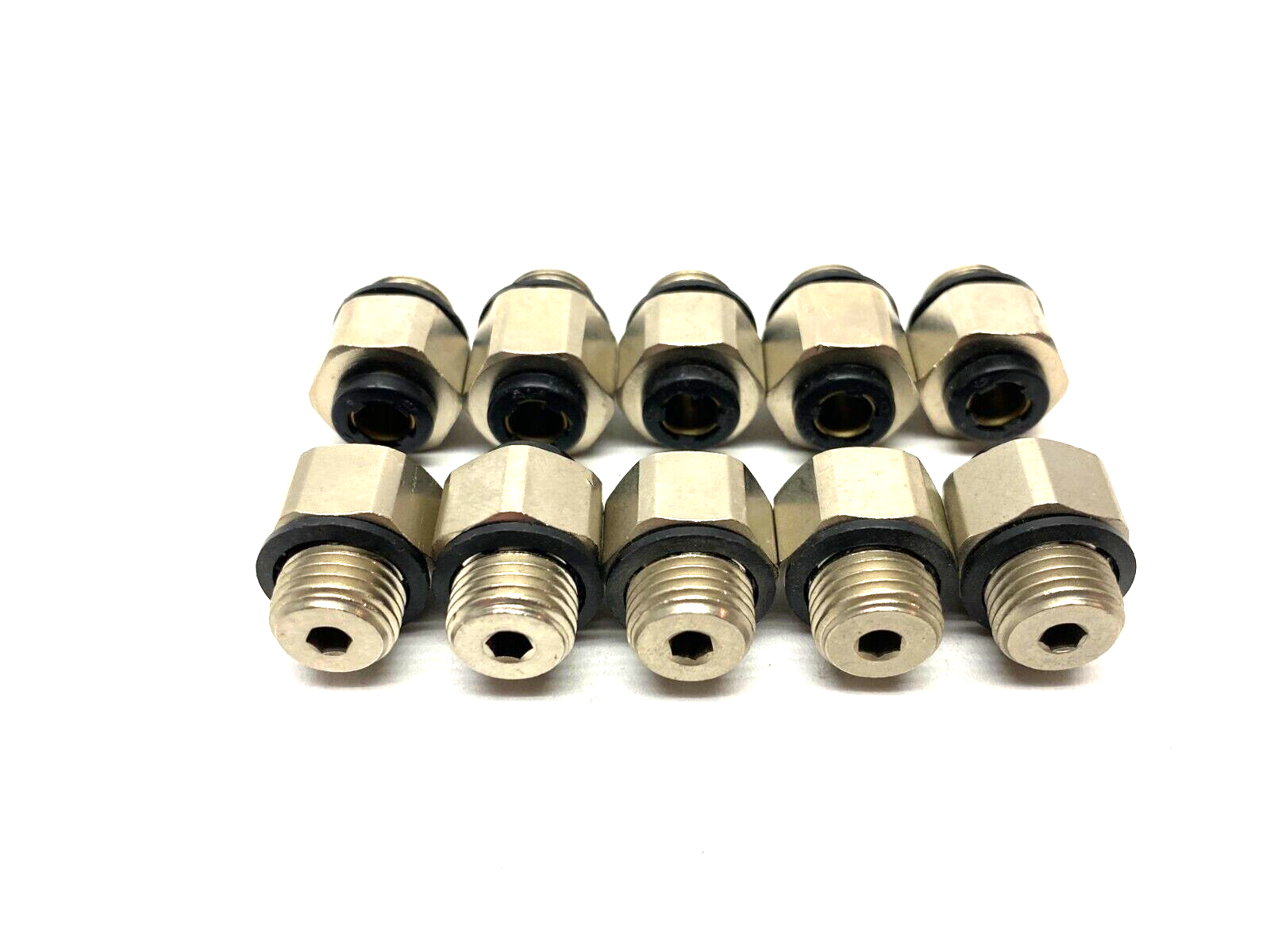Stainless Steel Push-to-Connect Tube Fitting 6mm OD Tube to 1/4" MNPT LOT OF 10 - Maverick Industrial Sales