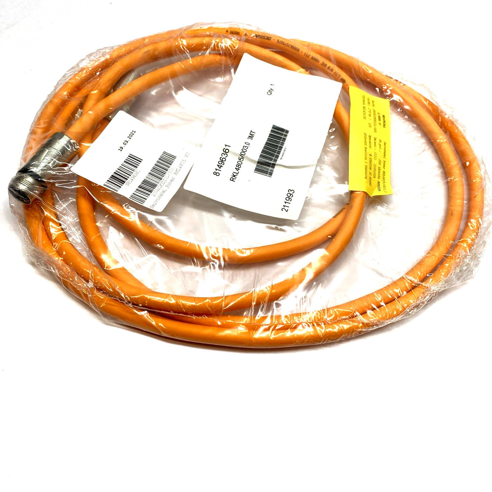 Bosch Rexroth R911386931 Power Cable RKL4805/003 3m - Maverick Industrial Sales