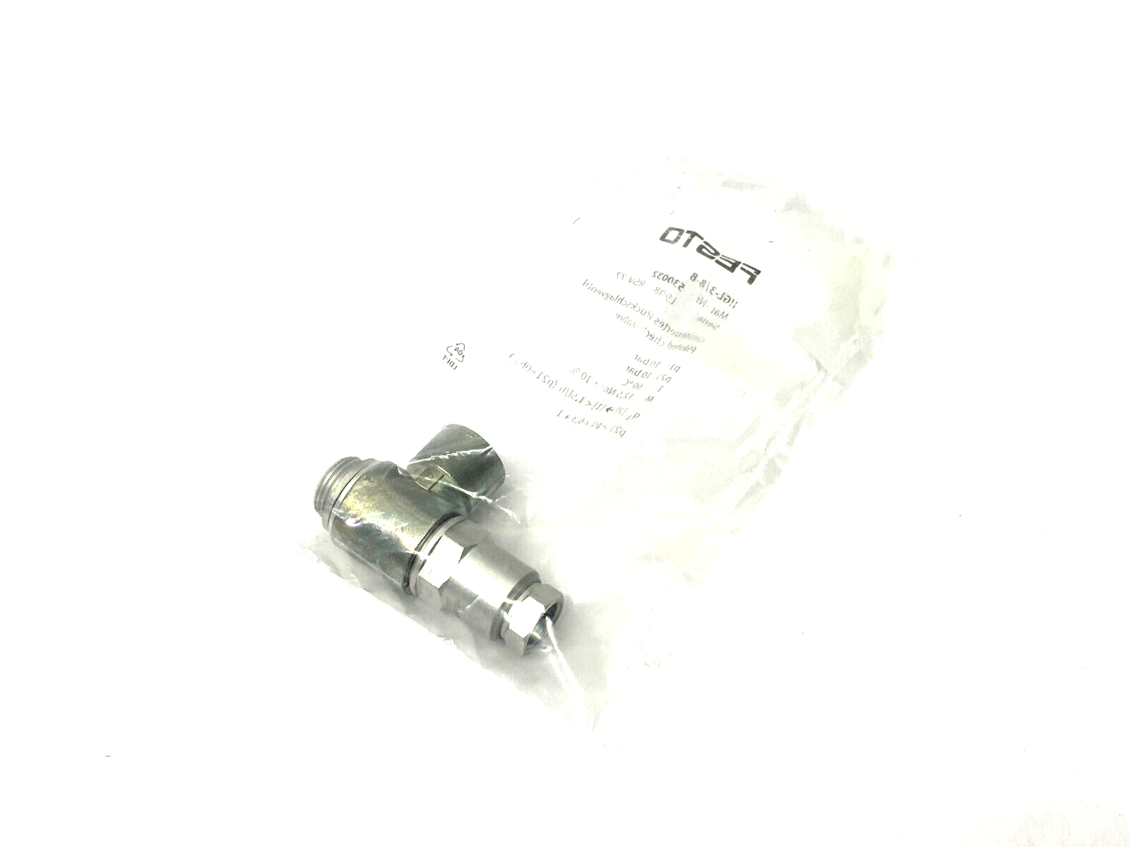 Festo HGL-3/8-B Piloted Non-Return Check Valve 530032 - Maverick Industrial Sales
