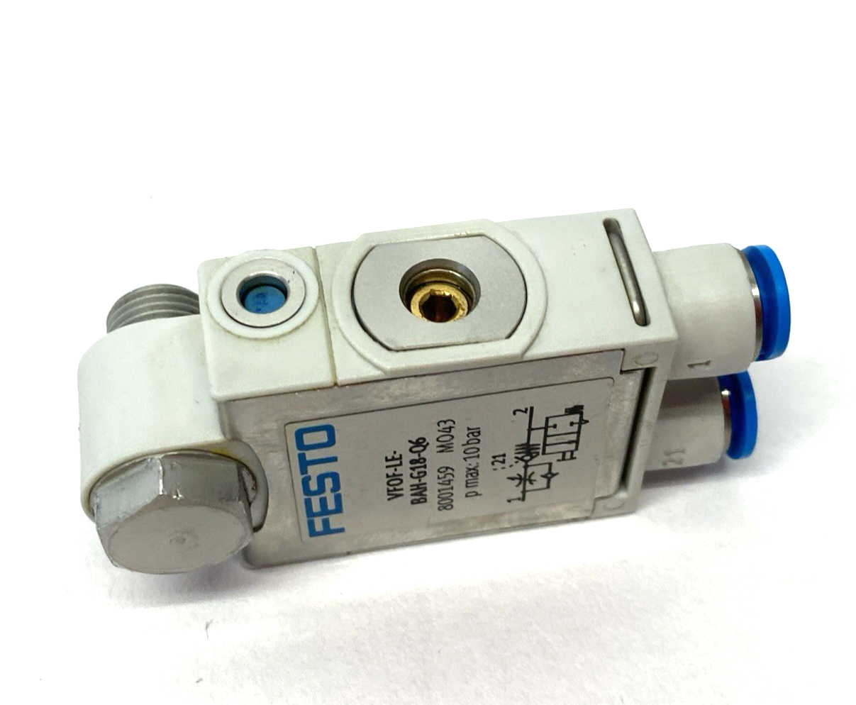 VFOF-LE-BAH-G18-Q6 | Festo One-Way Flow Control Check Valve, non-return, 8001459 - Used - Maverick Industrial Sales