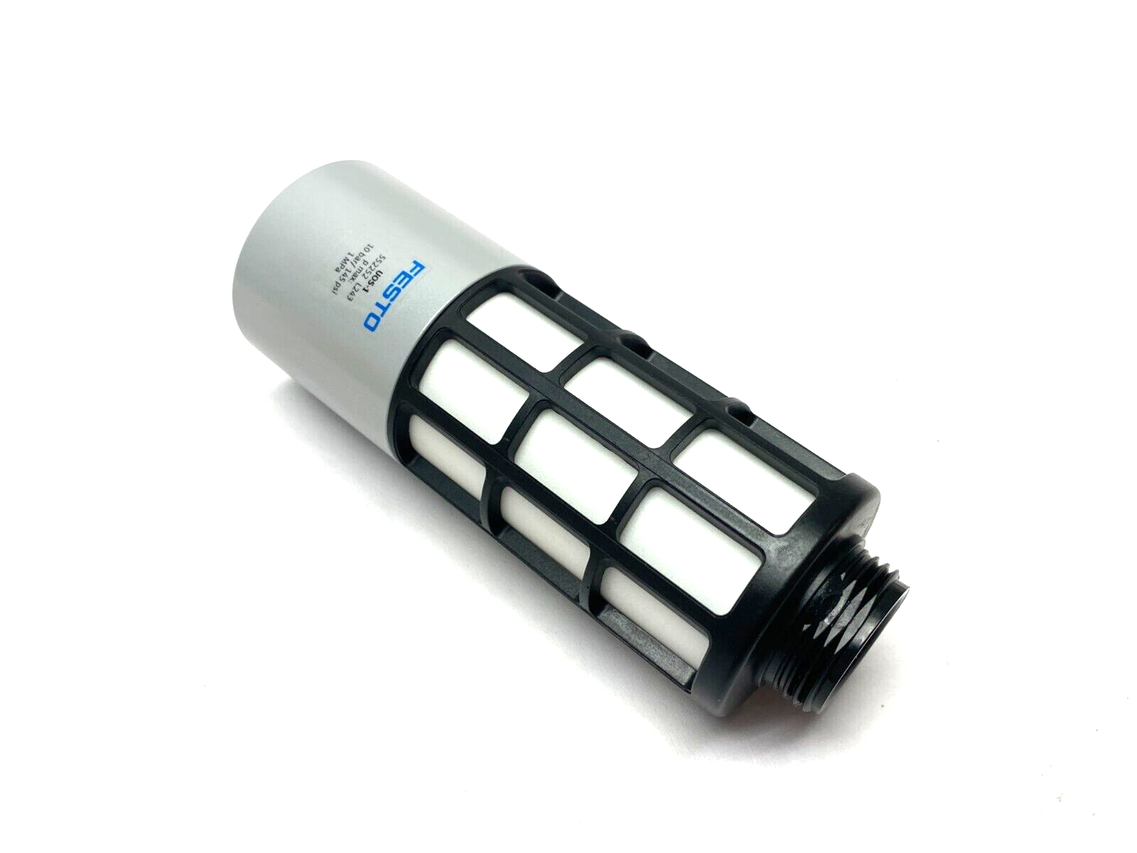 Festo UOS-1 Series J443 Pneumatic Silencer, 10 bar/145 PSI 1.0 Mpa Max 552252 - Maverick Industrial Sales
