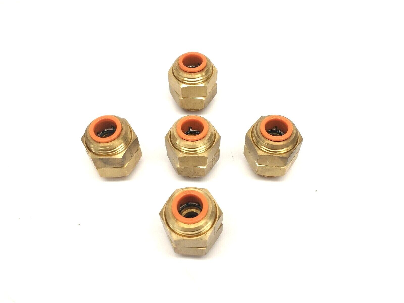 SMC KQ2E13-00A Bulkhead Union One-Touch Fitting 1/2" Tube Size LOT OF 5 - Maverick Industrial Sales
