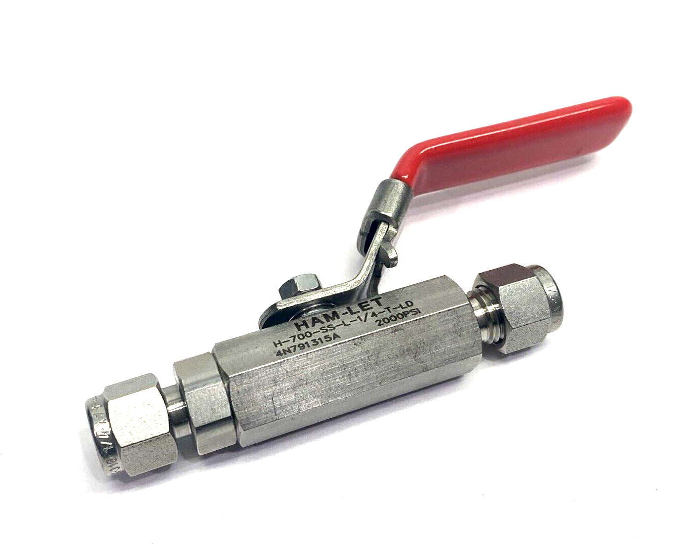 HAM-LET H-700-SS-L-1/4-T-LD Stainless Steel Ball Valve 1/4" Tube O.D. - Maverick Industrial Sales