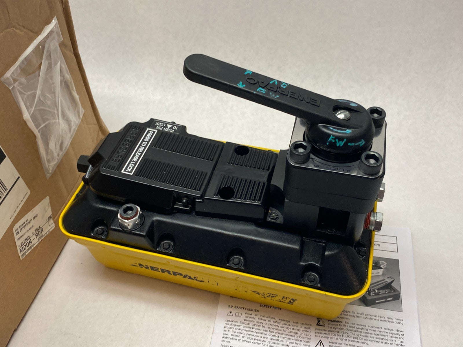 Enerpac PAMG1402N Turbo II Air Hydraulic Pump 4/3 Manual Valve - Maverick Industrial Sales