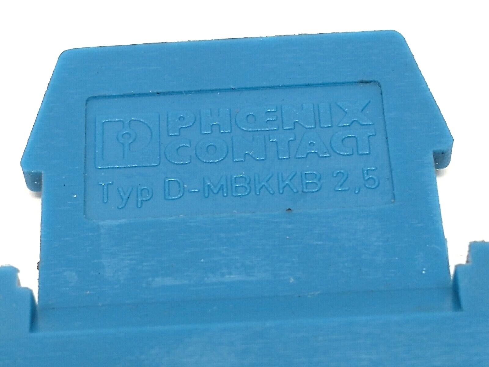 Phoenix Contact D-MBKKB 2,5 BU Terminal Block End Cover Blue 1413081 LOT OF 5 - Maverick Industrial Sales