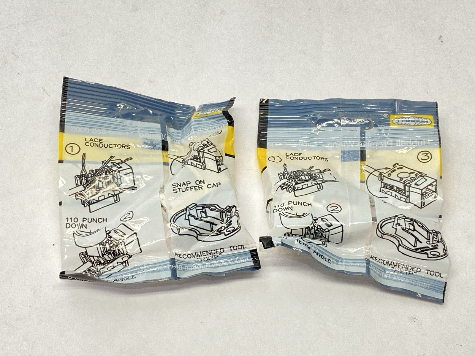 Hubbell HXJ5EOW Xcelerator USOC Wired 6-Position CAT5E White LOT OF 2 - Maverick Industrial Sales