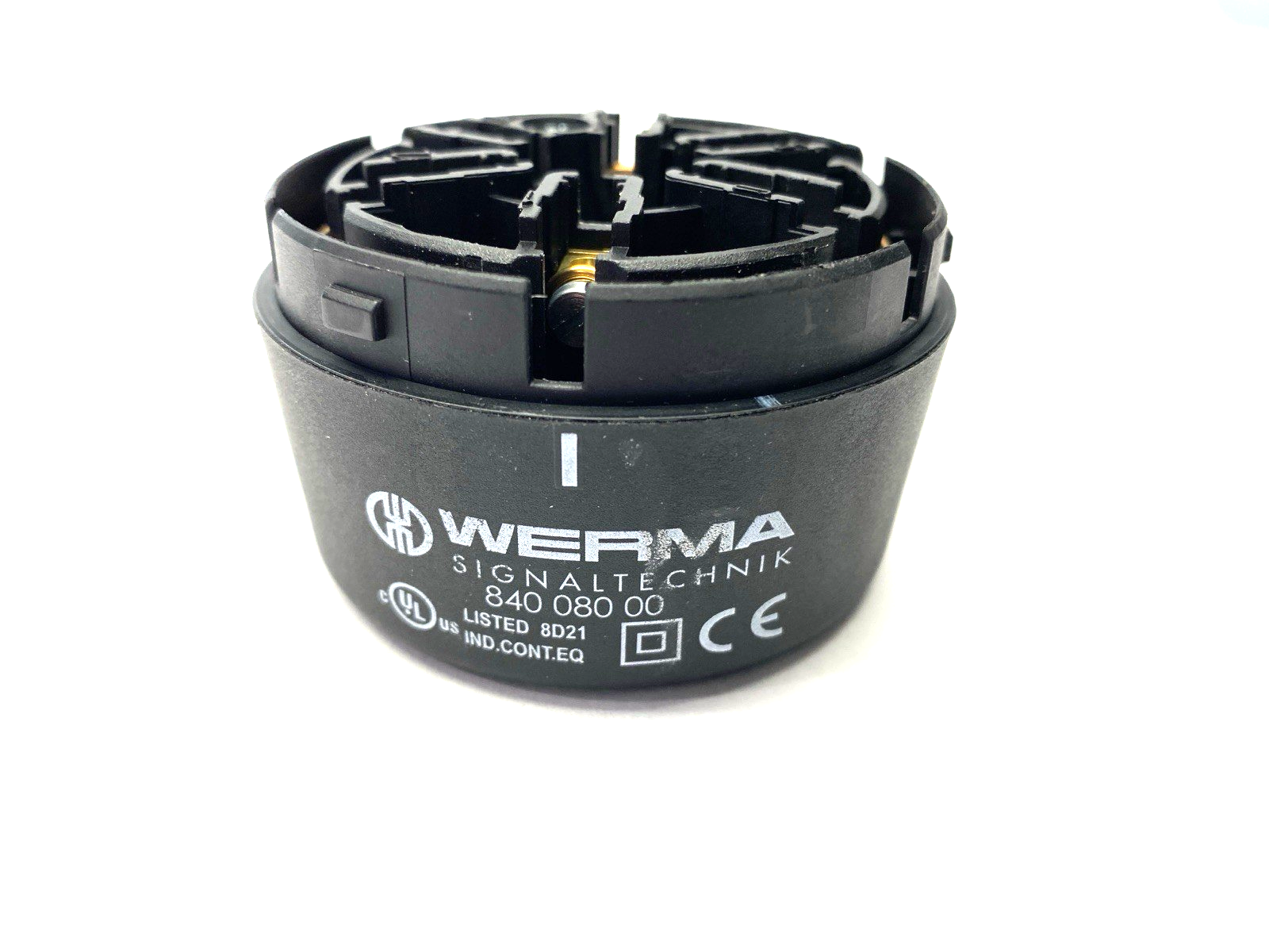 Werma 84008000 Signal Tower Terminal Element 70mm Diameter RM 12-230VAC/DC BK - Maverick Industrial Sales