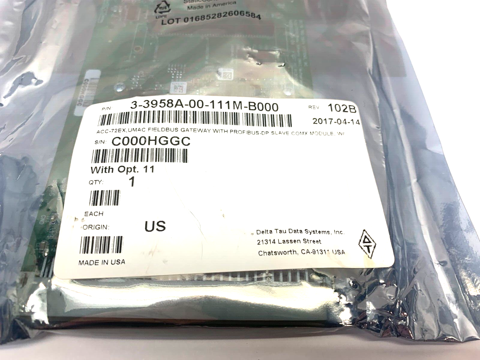 Delta Tau 3-3958A-00-111M-B000 Rev. 102B Fieldbus Gateway w Profibus-DP Comx Mod - Maverick Industrial Sales