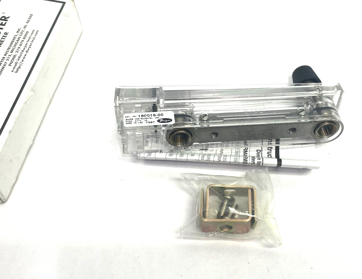 160019-00 | Dwyer Rate-Master Flowmeter RMA-SSV FLMTR 5-60 SCFH ARGON - New – Open box - Maverick Industrial Sales