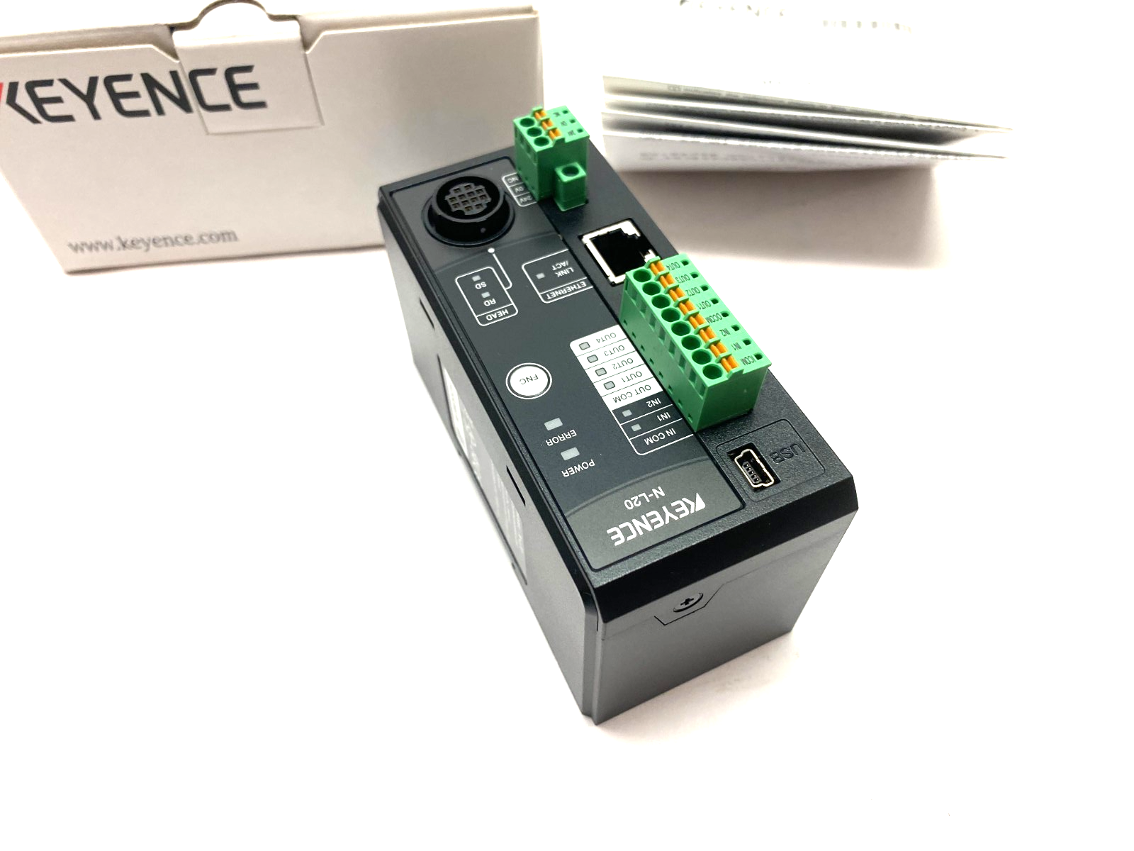Keyence N-L20 Ethernet Communication Connection Unit 11-Point Display 24VDC - Maverick Industrial Sales