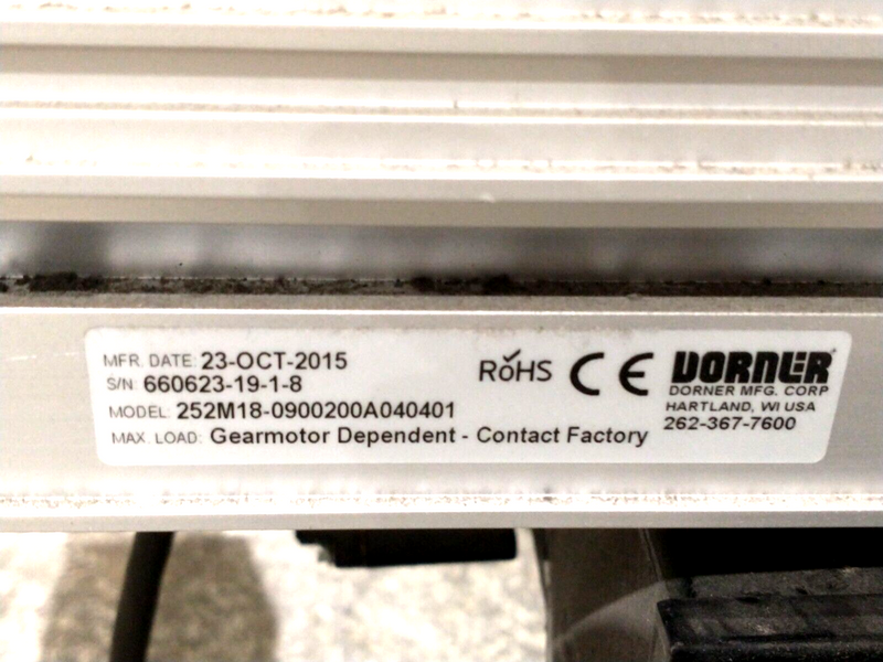 Dorner 252M18-0900200A040401 2200 Ser Flat Belt Center Drive Conveyor 9'L x 18"W - Maverick Industrial Sales