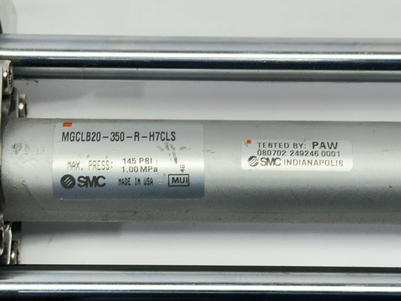 SMC MGCLB20-350-R-H7CLS Pneumatic Guided Cylinder 20mm Bore 350mm Stroke - Maverick Industrial Sales