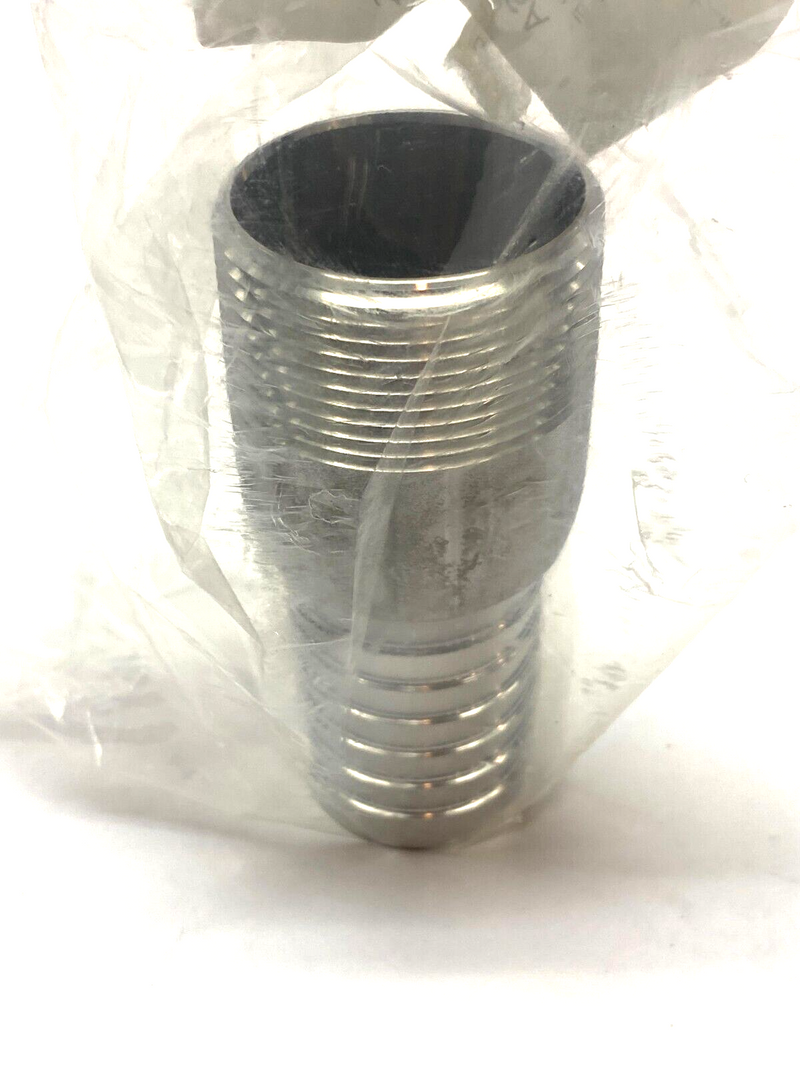 Grainger3LZ86A Barbed Hose Nipple Fitting 1-1/2" Hose ID 316 Stainless Steel - Maverick Industrial Sales