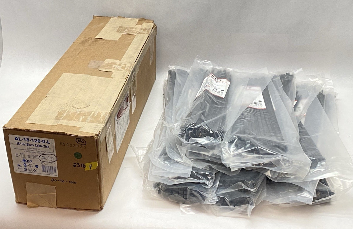 AL-18-120-0-L | Advanced Cable Ties Cable Tie Locking Black 5.00" 50 Qty LOT OF 20 - New - Maverick Industrial Sales