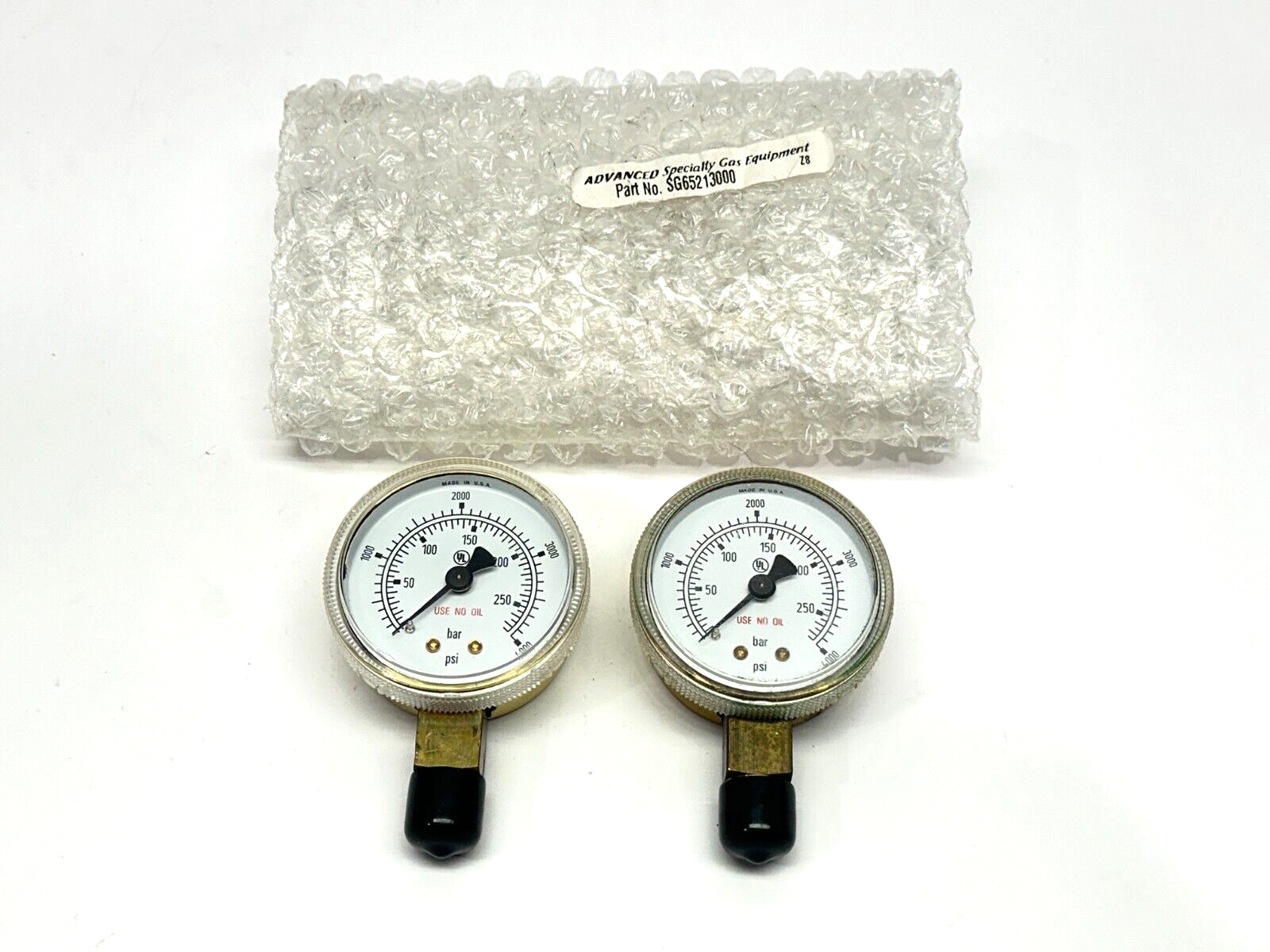 Advanced SG65213000 Air Pressure Gauge 2" 0-4000 PSI LOT OF 2 - Maverick Industrial Sales