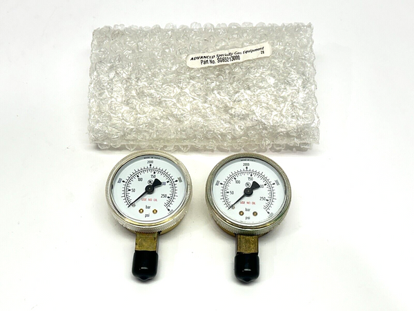 Advanced SG65213000 Air Pressure Gauge 2" 0-4000 PSI LOT OF 2 - Maverick Industrial Sales