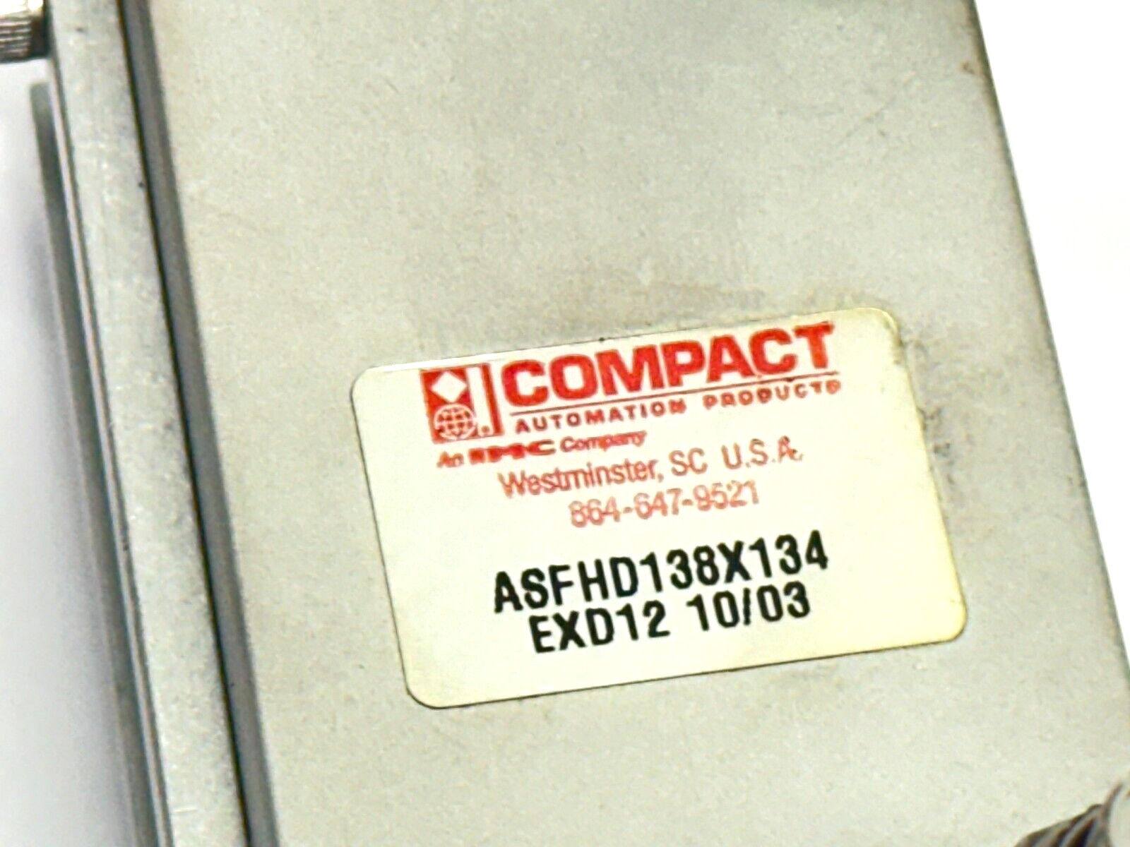 Compact ASFHD138X134 Pneumatic Cylinder 1-3/8" Bore 1-3/4" Stroke - Maverick Industrial Sales