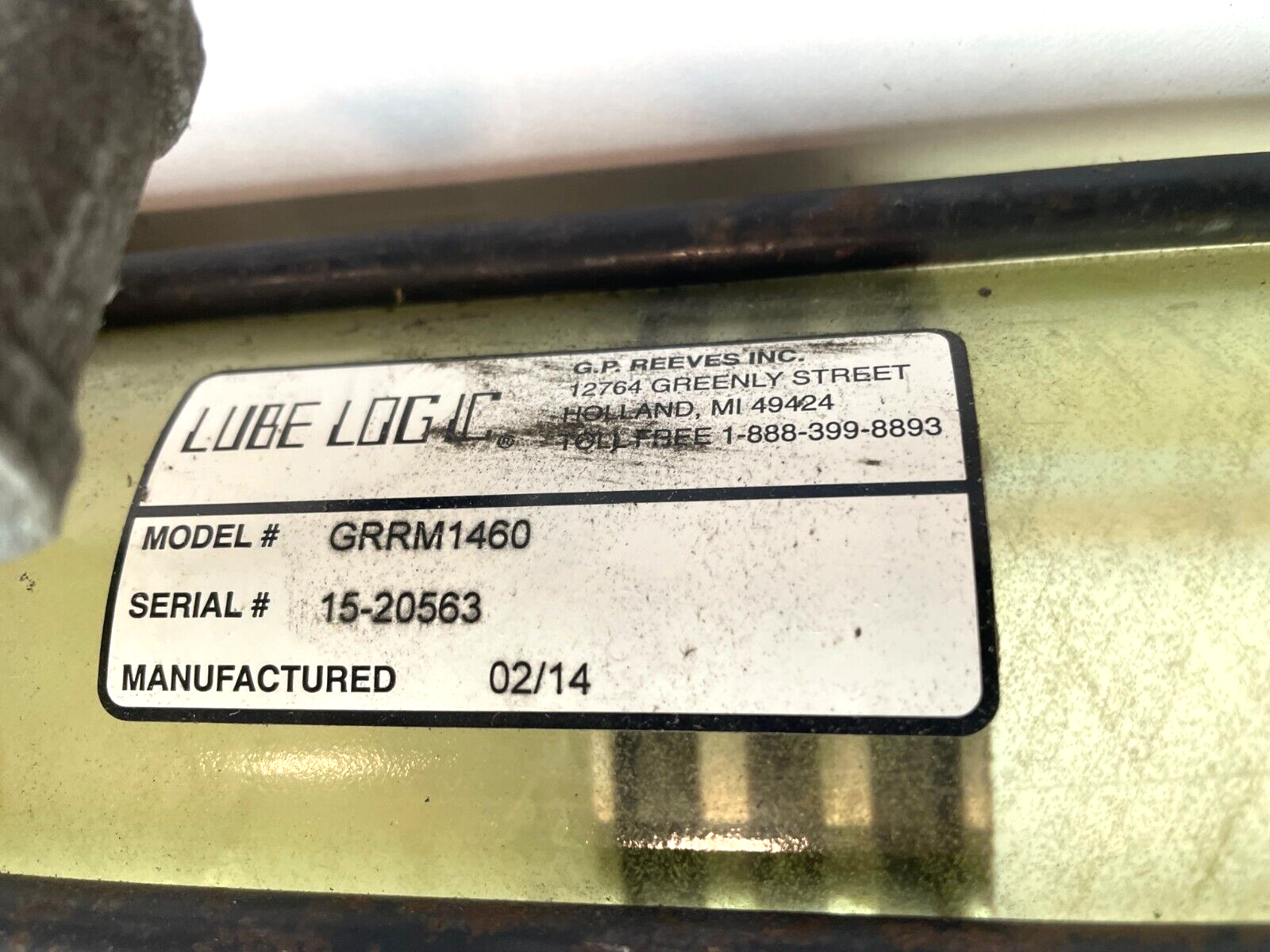 Lube Logic GRRM1460 Pneumatic Grease Dispenser, GP Reeves, 16"L x 3-1/2" DIA - Maverick Industrial Sales