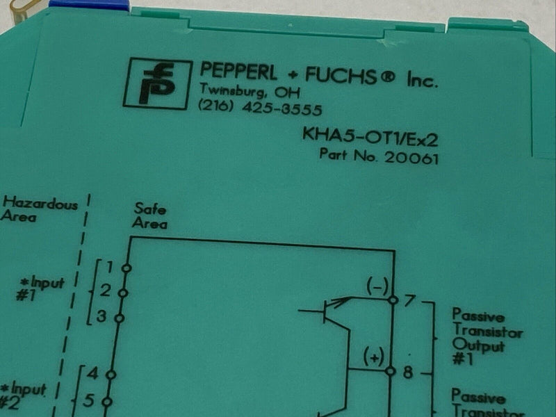 Pepperl+Fuchs KHA5-OT1/Ex2 Transformer Isolated Switch Amplifier 20061 - Maverick Industrial Sales