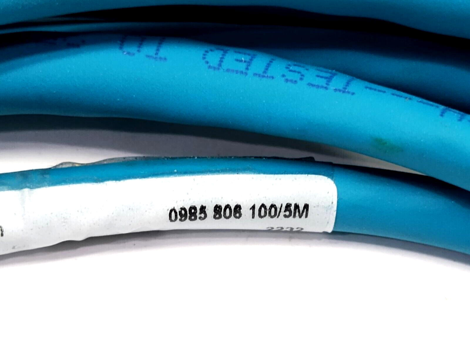 900004064, 0985 806 100/5M | Lumberg Automation 0985 806 100/5M Ethernet Cable M12 4-Pin To RJ45 5m 900004064 - Used - Maverick Industrial Sales