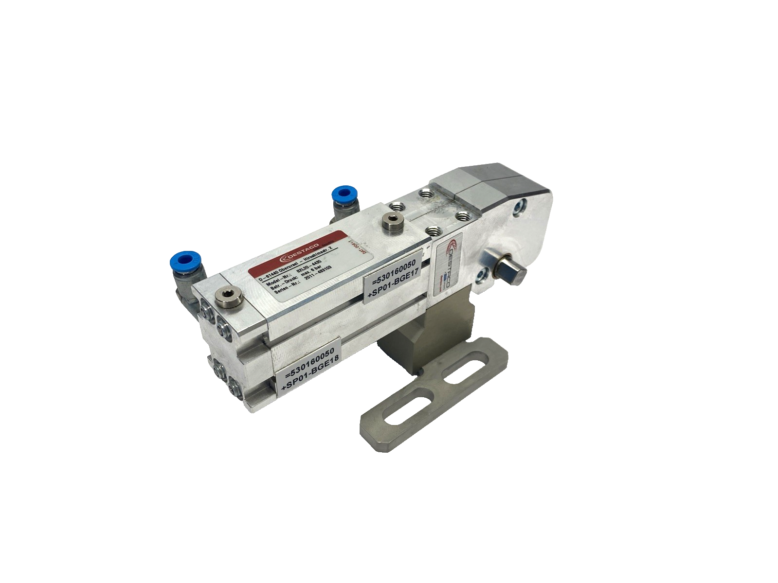 Destaco 82L20-4435 Pneumatic Power Clamp 20mm Bore 5 - 60 Deg. Angle, NO ARM - Maverick Industrial Sales