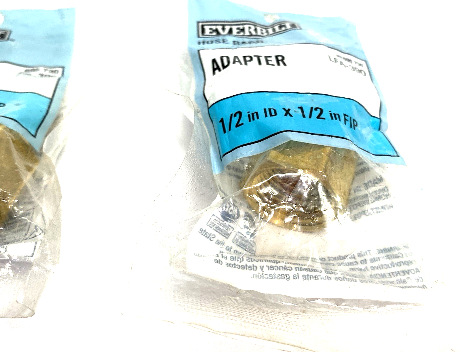 LFA-390 | Everbilt Brass Hose Barb Fitting 1/2" ID x 1/2" FIP 695 730 LOT OF 2 - New - Maverick Industrial Sales
