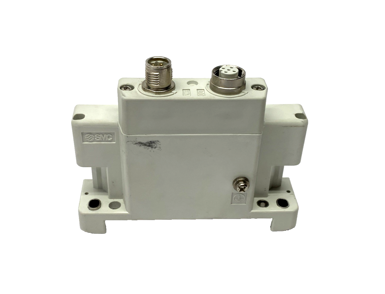 SMC EX600-ED2 Serial Interface Unit End Plate M12 5-Pin Male & Female, D-Side - Maverick Industrial Sales
